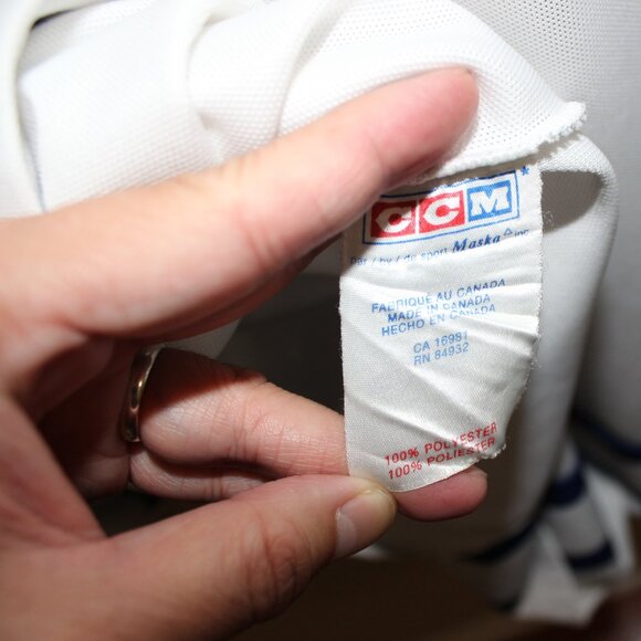 vintage Toronto Maple Leafs CCM Maska jersey XL white blue Made in Canada NHL - Picture 5 of 10